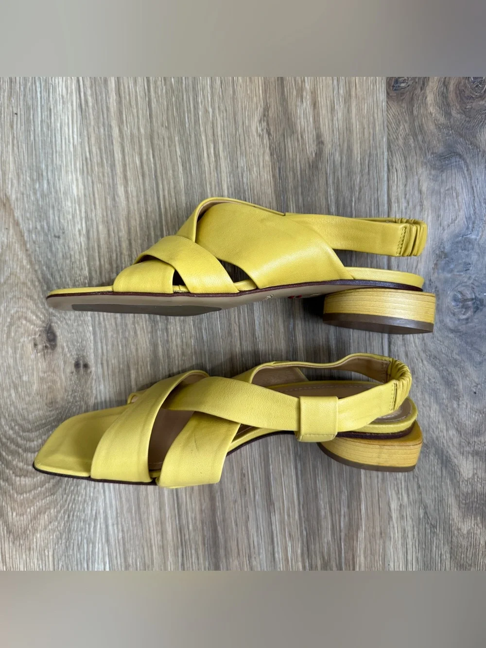 Halmanera Dalia Yellow Italian Leather Strappy Sandals EU 36